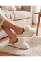 Pompom Plush House Slippers Soft Furry Warm Sole Comfortable Winter Slippers