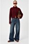 Women's New Wendyy Soft Texture Stand Collar Burgundy Knitwear Cardigan - 3