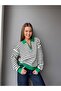 Polo Collar Half-Zip Striped Sweater - 2