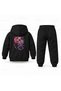 Kpop Demon Hunters Huntrix Pen Notebook Printed Kids Hooded Tracksuit Set