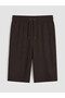 Özmarka New Season Brown Regular Fit Men's Shorts - 5