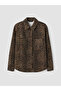 Two Mt Shop Quality Lcw Vision Brown Denim Leopard Oversize Women's Jean Jacket