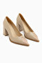 Lesa Beige Pointed Toe Women's Heeled Shoes - 3