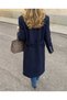 Women's Full Length Brooch Accessory Detailed Special Gold Buttoned Cashmere Coat - 3