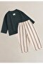 Seasonal Striped Set 2-10 Years Petrol Green - 2