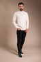 Men's Beige Half-Neck Soft Sweatshirt - 2