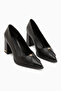 Lesa Black Pointed Toe Women's Heeled Shoes - 3