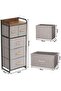 Fabric Storage Dresser 5-Drawer Tower with Metal Frame - 3