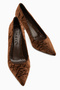 Marcella Brown Satin Textured Pointed Toe Women's Heeled Shoes - 4