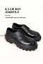 Men's Black Genuine Leather Lace-Up Thick Sole Shoes – Andrea
