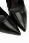 Jody Black Buckle Detailed Pointed Toe Women's Heeled Shoes - 5