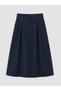 Two Mt Shop Quality Natuvera Khaki Denim Straight Midi Women's Jean Skirt - 2