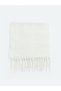 Özmarka New Season White Tasseled Women's Scarf - 2