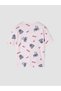 Ozmarka New Season Pink Printed Girls' Shorts Pajama Set - 4