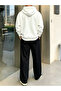 Men's Unprinted Hooded Pocket Top Wide Leg Bottom Tracksuit Set - 3