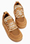 Reni Brown Suede Mesh Detailed Thick Sole Women's Casual Shoes - 4