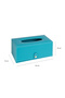 Premium Design Vegan Leather Tissue and Napkin Box Maxi Size Napkin Holder 24X13X10 Cm. Turquoise - 4