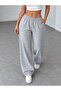 Gray High-Neck Top and Wide-Leg Bottom Tracksuit Set - 4