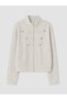 Ozmarka New Season Gray Stand Collar Girls' Zippered Sweatshirt