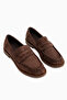 Carmel Brown Suede Penny Loafer Women's Shoes - 3