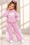 Girl's 3 Yarn Fabric Hooded Tracksuit Set - Rabbit Embroidered Kangaroo Pocket Sweatshirt with Bow and Cargo Pockets, Comfortable Fit - 5
