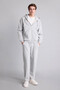 Relax Fit Hooded Soft Fleece Gray Men's Cardigan D7599Ax/Gr210 - 5