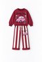 Girl's Happy Day Car Printed Top and Striped Pants Set