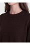 Vizyon New Season Brown Crew Neck Women's Knitwear Sweater - 3