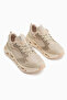 Tonia Beige Mesh Detailed Thick Sole Women's Sneaker - 3