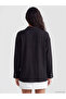 Özmarka New Season Black Oversize Muslin Women's Shirt - 4