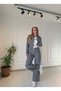 Anthracite Ribbed Detailed Trousers - 4