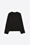 Eazy Unisex Oversize Long Sleeve T-Shirt 100% Cotton Black Love Horse Printed Boxy Fit T-Shirt - 5
