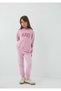 M7S10147 Logo Printed Hooded Girls' Sweatshirt Pink - 2