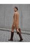 Women's Turtleneck Knitted Patterned Knitwear Tunic Dress - 5