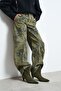 Harper Khaki Genuine Suede Pointed Toe Cone Heel Women's Boots