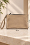 Faux Leather Hand Bag, Stylish Wrist Strap Zippered Portfolio Multi-Purpose Cosmetic Wallet and Hand Wrist Bag - 5