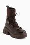 Casey Brown Thick Sole Lace-Up Women's Boots - 2