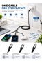 Super Fast Charging 4 in 1 USB Data Cable 1M, Multi Connector Fast Charging Cable, USB Charging and Data Transfer Cable for Compatible Smartphones, Tablets and USB Devices, 1 Metre - 4