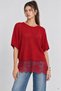 Lace Seasonal Oversize Knitwear Blouse 4421 Lki̇0074 Red - 2