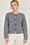 Women's Anthracite Special Design Authentic Button Detailed Crew Neck Knitwear Cardigan (S/M)