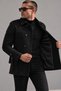 New Season Men's Belted Short Cashmere Coat - 2