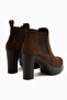 Mersa Brown Suede Platform Heeled Women's Boots - 4