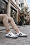 Daily Comfortable Fit Lace-Up Men's White Sneaker Rudow Pu