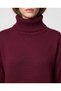 Women's Turtleneck Long Sleeve Plain Knitwear Tunic Dress - 4