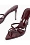 Donatella 100 Patent Leather Look Vegan Leather Thin Heeled Women's Sandals, Stylish and Elegant - 4