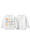 Oversize Front Printed Cotton Sweatshirt - 4