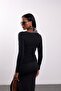 Black Boat Neck Long Sleeve T-Shirt 2517 - 6