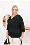 V-Neck Cotton Mercerized Sweater with Glitter Stone Detail - 6