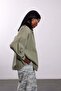 Khaki Velvet Collared Jacket 9818 - 4