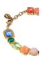 Mixed Gem Bracelet with Colored Stones and Gold Chain - 2